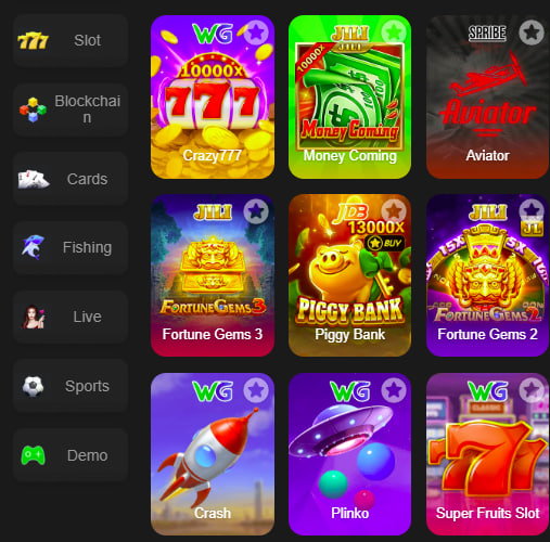 Main screen of luckypkr game page for PK players - 4
