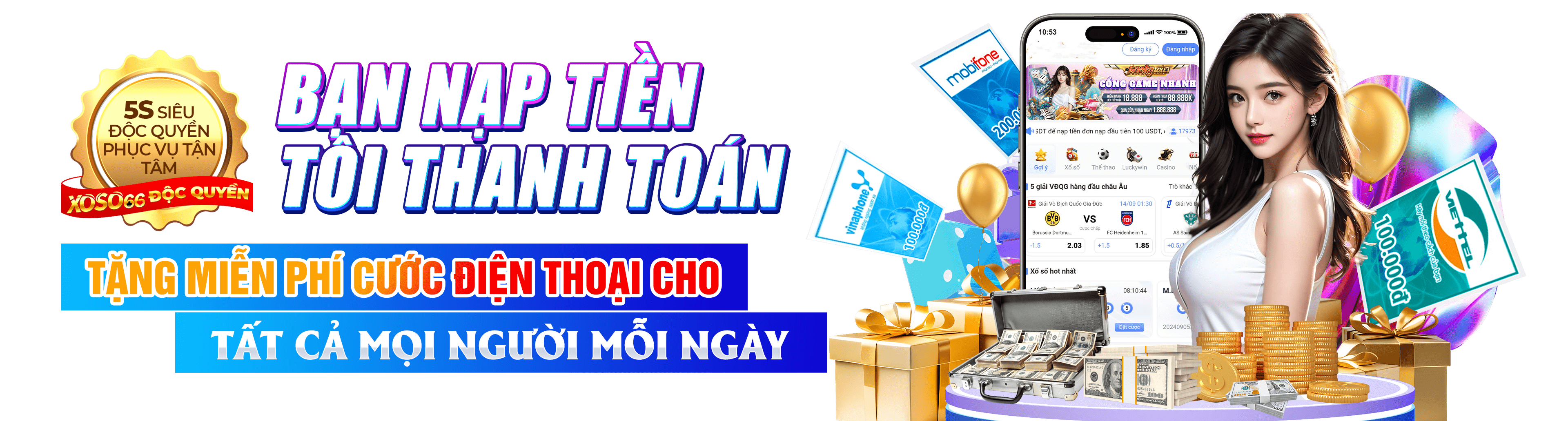 Hình ảnh quảng cáo của kv999 hiển thị nền tảng và các lợi ích